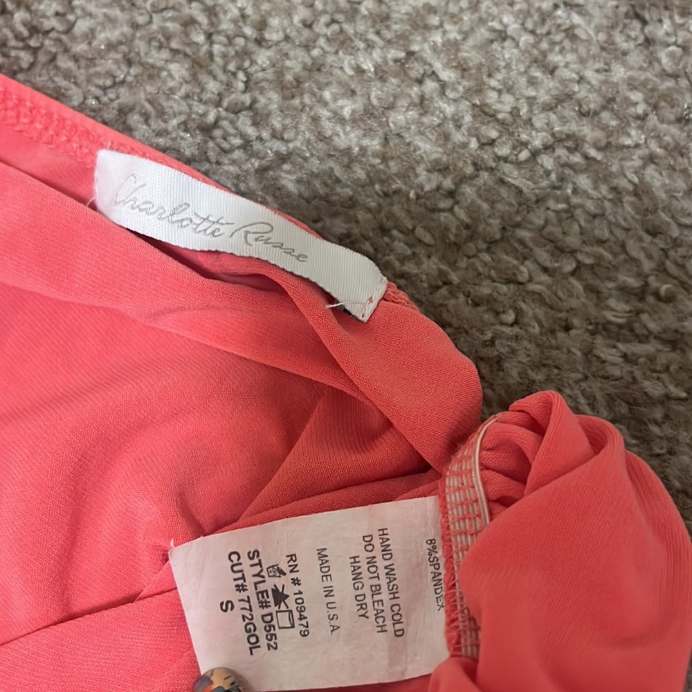 Disco 70s Coral Spring Dress - Picture 6 of 6